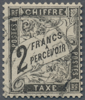 Frankreich - Portomarken: 1882, 2fr. Black, Fresh Colour And Well Perforated, Fine Used Copy, Signed - 1960-.... Gebraucht