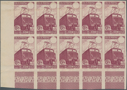 Frankreich - Postpaketmarken: 1945, Timbres De Prestation, Not Issued "Domicile" Claret With Blank V - Otros & Sin Clasificación