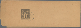 Frankreich - Ganzsachen: 1882, Two Unused Postal Stationery Wrappers Both Uprated, One With Tear At - Andere & Zonder Classificatie