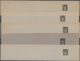 Frankreich - Ganzsachen: 1882, Group Of 5 Unused And Unfolded Wrappers All On Different Shades Of Wh - Sonstige & Ohne Zuordnung