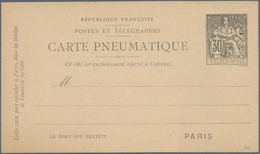 Frankreich - Ganzsachen: 1899 Unused Postal Stationery Tube Postcard 30 (c) Black For The Parisian T - Autres & Non Classés