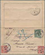 Frankreich - Ganzsachen: 1906 Commercially Used Uprated And Revalued Postal Stationery Lettercard Wi - Otros & Sin Clasificación