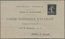 Frankreich - Ganzsachen: 1914, 30c Black "Postes Et Télégraphes" Postal Stationery Folded Letter Wit - Altri & Non Classificati
