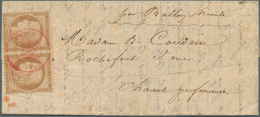 Frankreich - Ballonpost: 1870 BALLON MONTÉ: Small Folded Letter Sent From Paris To Rochefort And Flo - 1960-.... Storia Postale