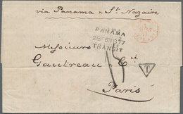 Frankreich - Schiffspost: 1877 Entire Letter From Guayaquil (dated '24 Feb 1877') To France By Frenc - Other & Unclassified