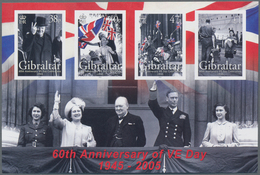 Gibraltar: 2005. IMPERFORATE Souvenir Sheet Of 4 For The Issue "60th Anniversary Of The End Of The S - Gibraltar