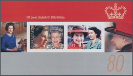 Gibraltar: 2006. IMPERFORATE Souvenir Sheet Of 2 For The Issue "80th Birthday Of Queen Elizabeth II" - Gibraltar