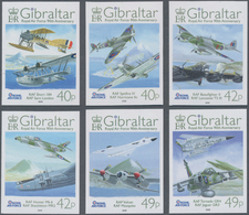 Gibraltar: 2008. Complete Set "90 Years Royal Air Force" (6 Values) In IMPERFORATE Single Stamps Sho - Gibilterra