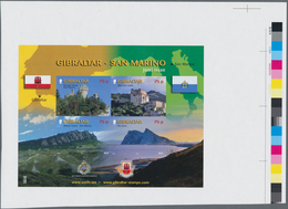 Gibraltar: 2010, Sights Souvenir Sheet, IMPERFORATE Proof With Traffic Lights On Selvedge, Mint Neve - Gibilterra