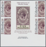 Gibraltar: 2011. Imperforate Block Of 2 Horizontal Gutter Pairs (4 Stamps) For The 44p Value Of The - Gibilterra