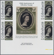 Gibraltar: 2011. Imperforate Block Of 2 Horizontal Gutter Pairs (4 Stamps) For The £1.50 Value Of Th - Gibraltar