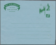 Gibraltar - Ganzsachen: 1961 Unused Postal Stationery Aerogram 6d Brown On Blue, Brown Colour Is Mis - Gibraltar