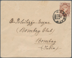 Griechenland: 1902, Hermes-head 2 Dr. Brown (silver-current For Foreign Destinations) A Single Frank - Briefe U. Dokumente