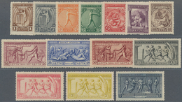 Griechenland: 1906, Olympic Games (Intercalated Games) Complete Set Of 14, Mint Hinged/gum Faults, S - Lettres & Documents