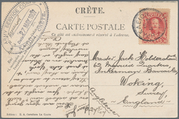 Griechenland - Besonderheiten: 1907, CRETE, Franked Postcard Of The British Occupation Troops From I - Autres & Non Classés