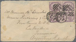 Großbritannien: 1889 Destination Argentina: Cover Sent From Hoylake To Tucuman, Argentina And Posted - Otros & Sin Clasificación