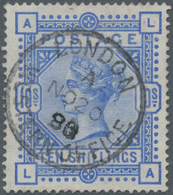 Großbritannien: 1883, 10s. Ultramarine, Fresh Colour And Well Perforated, Faint Indication Of Diagon - Andere & Zonder Classificatie