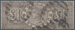 Großbritannien: 1884 £1 Brown-lilac, Wm Three Imperial Crowns, Fine Used Copy, Well Perforated, Some - Autres & Non Classés