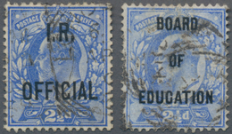 Großbritannien - Dienstmarken: 1902, KEVII, Inland Revenue 2½d. Ultramarine And Board Of Education 2 - Oficiales