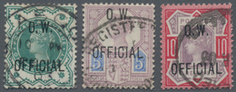 Großbritannien - Dienstmarken: 1902, Office Of Works, QV ½d. Blue-green, 5d. Dull Purple And 10d. Du - Servizio