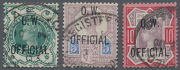 Großbritannien - Dienstmarken: 1902, Office Of Works, QV ½d. Blue-green, 5d. Dull Purple And 10d. Du - Dienstmarken