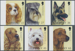 Großbritannien - Guernsey: 2001, Centenary Of Guernsey Dog-Club Complete IMPERFORATE Set Of Six Show - Guernesey