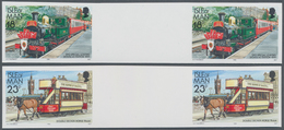 Großbritannien - Isle Of Man: 1992. Complete Definitive Issue "Railways & Tramways" (2 Values) In 2 - Man (Eiland)