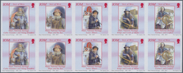 Großbritannien - Isle Of Man: 2004. Imperforate Booklet Pane (2 Times 5 Stamps) For The Stamp Bookle - Isla De Man