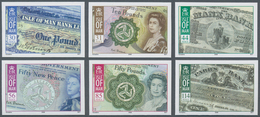 Großbritannien - Isle Of Man: 2008. Complete Set "Banknotes Of Isle Of Man" (6 Values) In IMPERFORAT - Isle Of Man