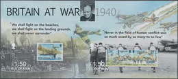 Großbritannien - Isle Of Man: 2010. IMPERFORATE Souvenir Sheet Of 2 For The Issue "Britain At War 19 - Isla De Man