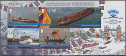 Großbritannien - Isle Of Man: 2012. IMPERFORATE Souvenir Sheet Of 4 For The Issue "60th Anniversary - Isle Of Man