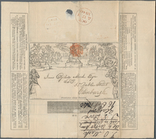 Großbritannien - Ganzsachen: 1840 (16.10.), Mulready Advertising Lettersheet 1d. Black (Edinburgh En - 1840 Enveloppes Mulready