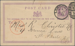Großbritannien - Ganzsachen: 1873, Preprinted Commercially Used Postal Stationery Card (121x74) With - 1840 Enveloppes Mulready