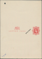 Großbritannien - Ganzsachen: 1902, Proof With Colour Trial In Scarlet, Not Listed As Colour In Huggi - 1840 Mulready Omslagen En Postblad
