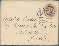 Großbritannien - Ganzsachen: 1905-06: Postal Stationery Cutouts QV 1d. Even On Three Covers From A C - 1840 Enveloppes Mulready