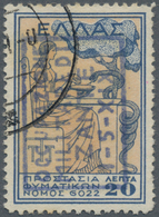 Ionische Inseln - Lokalausgaben: Zakynthos: 1941, 20lep. "ΕΛΛΑΖ" Charity Tax Stamp With Blue Handsta - Ionische Inseln