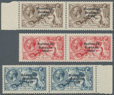 Irland: 1927/1928, Saorstat Overprints, 2s.6. Brown, 5s. Rose-carmine And 10s. Grey-blue, Three Valu - Unused Stamps