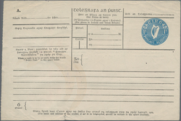 Irland - Ganzsachen: 1924, Telegram Sheet 1sc. Blue, Unsued, Slight Imperfections, Extremely Rare. M - Enteros Postales