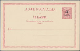 Island - Ganzsachen: 1919, 5 A On 8 A Postal Stationery Answer Card Unused, Was Sold Separately, Edi - Enteros Postales