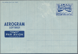 Island - Ganzsachen: 1952 (ca): 150 Aurar Aerogram Without Accent Over The "E" Of "LOFTBREF". An Adh - Enteros Postales