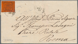 Italien - Altitalienische Staaten: Kirchenstaat: 1867, 10 Cent. Orange-vermilion Cancelled With The - Stato Pontificio