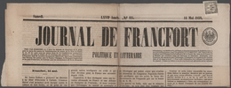 Italien - Altitalienische Staaten: Modena - Zeitungsstempelmarken: 1859, 10 C Black On White Not Can - Modène