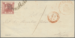 Italien - Altitalienische Staaten: Neapel: 1958, 1 Gr Lilac-rose Tied By Bent One-liner Cancel "Annu - Naples