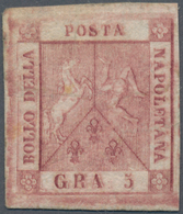 Italien - Altitalienische Staaten: Neapel: 1858, 5 Gr Carmine-rose Unused With A Rest Of Hinge, The - Neapel