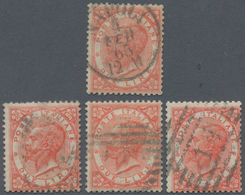 Italien: 1863/1866. 2 Lire Light Scarlet, London Printing, Well Centred, Cancelled By Cds "NAPOLI 4 - Marcofilie