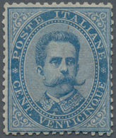 Italien: 1879, 25 C Blue King Umberto Mint Never Hinged, The Stamp Is Well Perforated And Overall In - Poststempel