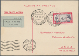 Italien: 1932, Garibaldi Airmail Stamp 2.25l.+1l. Rose/grey (few Very Faintly Toned Perfs=irrelevant - Marcophilia