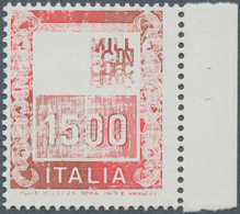 Italien: 1979, 1500 L Multicolour With Weak Red Colour, Without Blue Print With The Head Of "ITALIA" - Marcophilia
