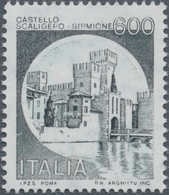 Italien: 1980, 600 L Sirmione Black/blue-green Without The Print Of The Blue Colour, Mint Never Hing - Marcophilia