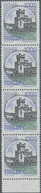 Italien: 1980, 1.000 L Multicoloured In Vertical Strip Of 4 From Lower Margin With Only Black, Blue, - Marcophilia